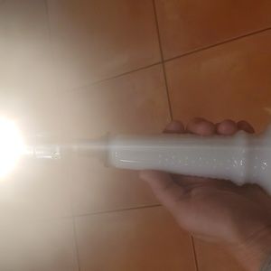 Vintage Hobmail Milk Glass Table Lamp